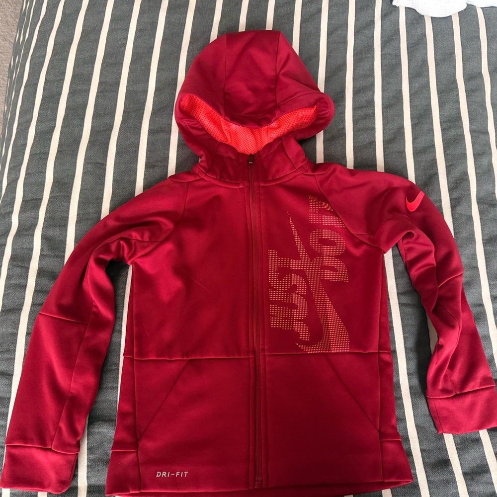 Nike Kids Bold Red Dri-FIT Hoodie Set